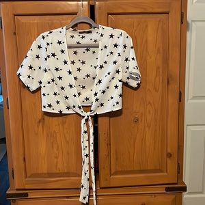 Nasty Gal patriotic crop top